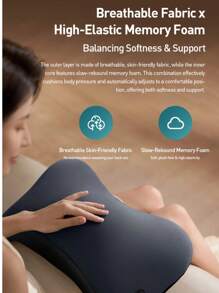 PHILIPS Waist Massager Office Home Car 3-In-1 Use-Blue 3D Airbag Pressure Massage Gentle Support And Hugging Lumbar Care C-Shaped Ergonomic Wrap- Around Design