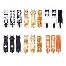 Ręcznik z mikrofibry z wzorem kota, superchłonny, dwuwarstwowy, dekoracyjny ręcznik do kuchni