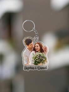 Personalized Photo Keychain, Customized Acrylic Pendant, Dog Keychain, Pet Photo Keychain, Logo Printed Keychain, Family Portrait Keychain, Gift For Dog Mom - Multicolor - View 13