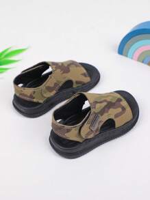 新款儿童凉鞋，夏季软底防滑幼儿运动鞋，沙滩百搭小凉鞋 - 棕色 - 查看 5