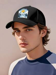 1 pieza Gorra de béisbol unisex, nuevo sombrero de moda, diseño de malla transpirable, cómoda gorra casual para deportes al aire libre de uso diario