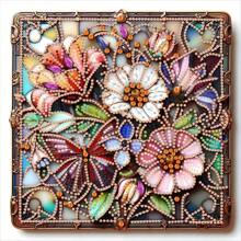 1pc DIY Fantasy Floral Pattern Diamond Painting Kit With Unique Diamonds, Crystal Canvas Wall Art, Suitable For Home Decor Or Unique Birthday Gift