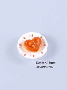 26/5片树脂微型仿真面包，微型托盘面包蓝盘，DIY冰箱贴，装饰品房屋装饰，娃娃屋微型配件