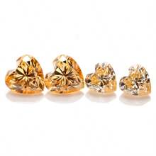 [1CT 6.5x6.5mm] 1 pieza/2 piezas/5 piezas Al por mayor Moissanita en forma de corazón con claridad VVS1 y color D, en colores negro y champán, se puede usar para incrustar joyas