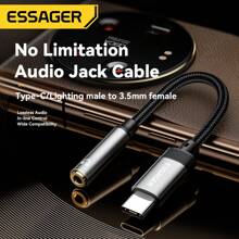 ESSAGER Cavo audio adattatore da Type C a 3,5 mm per telefono cellulare e auricolari