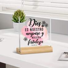 1pc, God Our Sanctuary, Perfect For Home Or Office Decoration, Prayer Room Decoration, Christian Gifts, Mother's Day, Father's Day, Easter