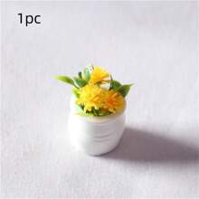 5pcs/4pcs/3pcs/2pcs/1pc Mini Ditsy Floral, Miniature Potted Plants Decor, Dollhouse Miniature Realistic Colorful Flower, Plant Pot, Miniature Model, Micro Landscape Accessory - Multicolor - View 16
