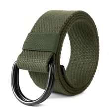 Tactical Canvas Men Belt High Quality Unisex Double D-Ring Buckle Waistband Casual Canvas Female Belt Fabric For Jeans Suitable For Teen Summer Casual Outdoor Athletic Or Vacation Travel Or Graduation Gifts Or Birthday Dress Accessories Or Daily Wear