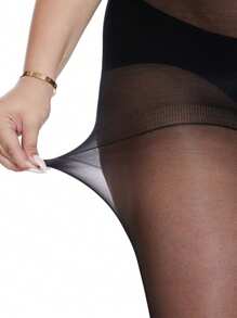 1pc Women Plus Size 0D Ultra-Thin Non-Laddering Pantyhose, Suitable For Spring And Summer - Multicolor - View 8