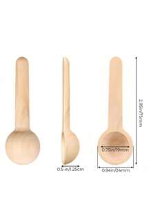 20 件迷你木勺套装，创意小勺，用于盛放粉末、沐浴盐、香料、蜂蜜、