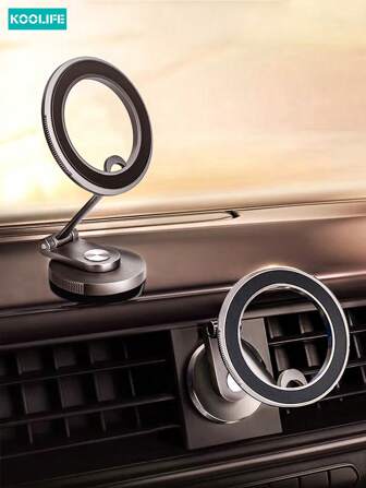 Koolife 1pc New Car Magnetic Rotatable Mount, 360° Adjustable, Strong Magnet, Compatible With IPhone 16/16 Pro Max/16 Pro/15/15 Pro/15 Pro Max/15 Plus/14/13/12 Compatible With IPhone, Android Phone, Gift For Birthday, Family, Friends Car Accessories, Car Phone Holder