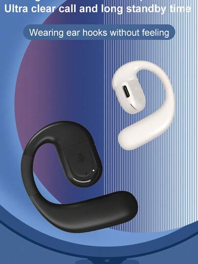 OWS蓝牙耳机，单耳佩戴（左/右），可旋转无线运动开放式耳机，非侵入式商务耳机，190mAh电池