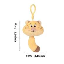 Miniso Zootopia Leopard Officer Twist Keychain, Plush With Exquisite Expression & Movable Tail, For Daily Travel & Bag Decoration, Perfect Gift For Friends, For Birthday & Holiday (1PC) - Multicolor - View 8