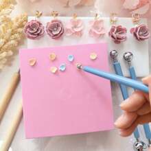 1 Piece 10*10cm Super Large Petal Soft Pad, Non-Stick And Non-Adhesive, Soft Clay Flower Making Tool - Pink - View 5