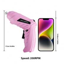 Electric Screwdriver Cordless Rechargeable Pink Small Power Drill Set 3.6V Li-Ion 3.5N.M Max Torque Electric Rotatable With Case LED Light Screwdriver For Home Office DIY Tools Tools - 47pcs - View 7