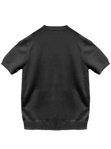 Men's Casual Solid Color Short Sleeve Knit Sweater