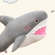 1pc Cartoon Orca Plush Doll, Shark Plush Doll, Giant White Shark Throw Pillow, Marine Life Shark Orca Stuffed Animal, Sleeping Pillow, Security Blanket, Birthday/Mother's Day Gift