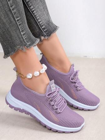 Zapatillas cómodas de suela blanda y antideslizantes para mujer, zapatos de running ligeros, nuevos planos casuales y sencillos para primavera/otoño