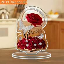 Mother's Day Flowers, Rose Gifts For Mom, Acrylic Eternal Rose, Present For Mom From Daughter And Son, 2D Flat, No Electricity Required, For Rose Gift For Mom, Wife Birthday Gift For Wife, A Woman's Best Friend And Girlfriend, Suitable For Valentine's Day, Thanksgiving, Mothers Gifts Day, For Home, Bedrooms, Tabletop Decor, Home Decor