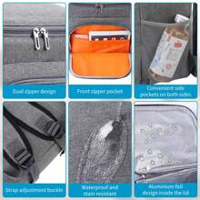 Mochila termostática para picnic, nevera de gran capacidad, bolsa térmica, impermeable, portátil, ideal para picnic, playa, camping, barbacoa, senderismo (negro)