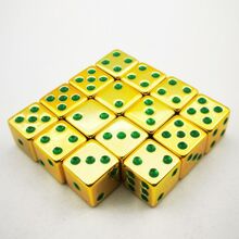 6/10/12pcs 1.6CM D6 Dice Set, Dice With Green Dot Patterns Are Suitable For Luxurious Parties, Board - Game Nights, High - End Entertainment Activities, And Table - Top Role - Playing Games. - Multicolor - View 4