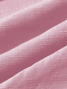 春夏新品，通勤休闲两相宜，高腰侧系带阔腿裤。柔和的腮红色，亚麻混纺面料，七分裤长。弹性腰带设计，透气舒适。纯色百搭，适合通勤和日常休闲穿着。宽松修身，时尚优雅。情人节、假期皆宜。 - 淺粉色 - 查看 4