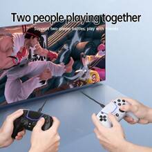 1 pieza Control de juego con cable compatible con consola y PC, motor de vibración dual, compatible con auriculares y micrófono, opciones de color negro y blanco, con función de pantalla táctil - forma - Ver 6