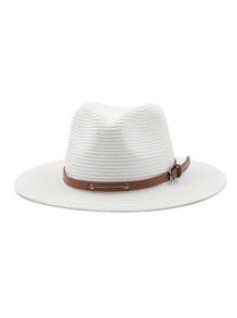 Nouvelle casquette à visière, chapeau plat de style rétro français pour homme, protection solaire pour les voyages à la plage d'été, grand bord de couleur unie, chapeau en polyester bohème coupe-vent avec protection UV, printemps/été