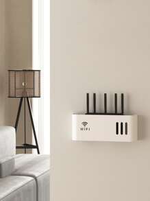 1pc Modern Minimalist Wall-Mount WiFi Router Storage Box, No-Drill Cable Box Organizer, Space-Saving Design, Suitable For Home And Office - Multicolor - View 6