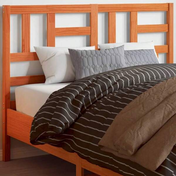 vidaXL Hoofdbord 180 cm massief grenenhout wasbruin