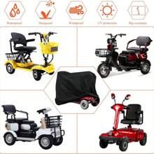 Outdoor Bike Storage Tent - All-Weather Waterproof UV-Resistant Cover For Bicycles & Mobility Scooters - Black - View 6