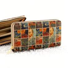 Poșetă ocazională Femei Portofel lung retro Suport card Portofel clasic pentru telefon Portofel mic de modă Portofel ușor Poșetă scurtă Organizator cu fantă pentru card Portofel Boho Portofel multifuncțional Poșetă mare Poșetă practică multistrat Portofel drăguț pentru doamnă/pentru femeie absolventă/pentru studenți Afaceri/navetă/muncă/birou Pentru carte de credit/carte de identitate/bani/numerar/carte de pașaport Moda vintage portabil Multifuncțional