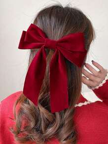 1 Pieza de Elegante y de Alta Gama Clip de Primavera con Forma de Lazo, Accesorio de Cabello Minimalista de unicolor, Apto para Atuendos Diarios de Mujer con Ropa de Estilo Escolar