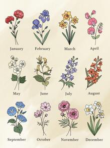 1pc Personalized Notebook, Customizable Notebook With Birthday Flowers And Name, Customized A5 Journal With Personal Name And Flowers, 5.8"X8.3" 100 Sheets 200 Pages,Back To School,School Supplies,Multi-Functional,Ornamental,Reusable,Modern,Colorful,Cute,Vintage,Cartoon,Kawaii,Custom,Personalized,Unique,Customized,Workers,Clients,Students,For Business/Work/Office,For School,Office Decor - Multicolor - View 7