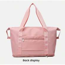 1pc Women's Travel Bag, Large Capacity Wet & Dry Separated Sports Gym Bag, Swim Bag, Carry-On Luggage, Foldable Maternity Bag - Pink - View 7