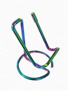 1pc Iron Mobile Phone Holder, Desktop Mobile Phone Tablet Holder Frees Your Hands - Multicolor - View 7