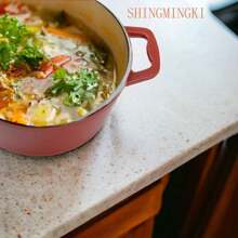 Premium-4.75 Quart Round Enameled Cast Iron Dutch Oven With Lid White