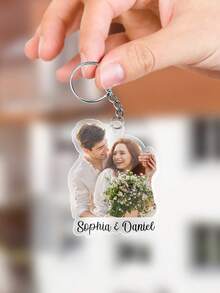 Personalized Photo Keychain, Customized Acrylic Pendant, Dog Keychain, Pet Photo Keychain, Logo Printed Keychain, Family Portrait Keychain, Gift For Dog Mom - Multicolor - View 6