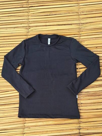 Blusa Térmica Felpada Peluciada Segunda Pele Infantil Unissex  Manga Longa