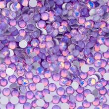 Cristales de ópalo de la serie cristalina - Gemas con piedras de imitación de 2-6.5 mm (0.0787-0.256") para pegar en ropa, decoración del hogar, arte de uñas, regalos de boda, aniversario y manualidades - 1440/288 piezas (Azul zafiro/Verde esmeralda/Amarillo ocaso/Magenta/Rosa intenso)