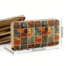 Poșetă ocazională Femei Portofel lung retro Suport card Portofel clasic pentru telefon Portofel mic de modă Portofel ușor Poșetă scurtă Organizator cu fantă pentru card Portofel Boho Portofel multifuncțional Poșetă mare Poșetă practică multistrat Portofel drăguț pentru doamnă/pentru femeie absolventă/pentru studenți Afaceri/navetă/muncă/birou Pentru carte de credit/carte de identitate/bani/numerar/carte de pașaport Moda vintage portabil Multifuncțional