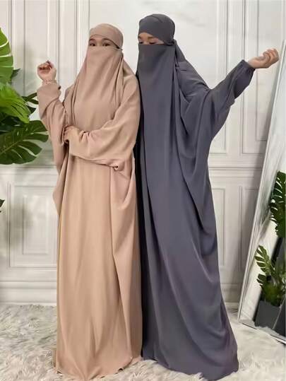 Muslim Fashion Woman Dress, Muslim Women Abaya Dubai Muslim Woman Abaya Robe, Extra Long Medina Headscarf, Fashion Hijab Dress For Women,Modest