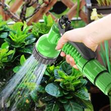 Vandise 75FT Expandable Garden Hose Pipe Lightweight, 3 Times Expanding Hose, Leak Proof, Flexible Hosepipes For Garden With 7 Function Spray Nozzle, No Kink Water Hose, Brass Fitting, 1/2" Solid Brass Connectors, Lightweight No-Kink Flexible Water Hose, Garden Hose Outdoor, Expandable Garden Hose Heavy Duty Garden Hose Flexible Telescopic Water Pipe Lightweight Water Hose 75ft, Retractable, Brass Alloy Connector, For Gardens, Patios And Cars, Flowers (Black/ Blue/ Green) - Green - View 3