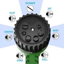 Vandise Garden Hose 200ft Expandable Garden Hose, Flexible Garden Hose With 7 Function Nozzle, 3/4", 1/2" Fittings, Lightweight Expanding Water Magic Hose For Gardening Expands 3 Times, Heavy Duty Garden Hose Outdoor, 3 Times Expanding, Flexible Magic Lightweight Watering Hose Pipe With 7 Function Spray Gun, Solid Brass Fittings, Easy To Use, For Gardening Car Washing Pet Bathing Green, Blue, Black - Green - View 7