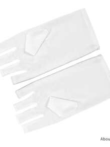 QPRETTY DU 2 A Set Of Nail Gloves UV, Black, Sun And Radiation Protection, Black Hand Cover To Protect Dew Finger Light To Do Nails