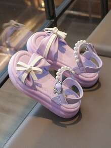 儿童时尚校园派对露趾凉鞋 - 紫色 - 查看 5