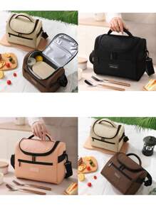 1 szt. 6,5 l/8 l torba na lunch dla kobiet i mężczyzn, studentów, sztruksowa torba na lunch, szczelna, izolowana, miękka, duża torba chłodząca na lunch - wielokrotnego użytku pudełko na lunch do biura, pracy, szkoły, pikniku, plaży, torby szkolne, torby do przechowywania dla nauczycieli, zewnętrzny pakiet chłodzący, zewnętrzny pakiet termiczny, torby do klasy, torby do organizacji w klasie