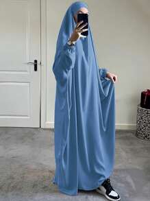 Muslim Fashion Woman Dress, Muslim Women Abaya Dubai Muslim Woman Abaya Robe, Extra Long Medina Headscarf, Fashion Hijab Dress For Women,Modest