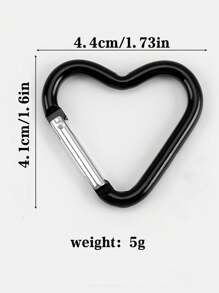 5/4/3/2pcs Heart-Shaped Snap Hook, Aluminum Alloy Carabiners, Use For Outdoor Climbing, Backpack, Daily Wear, Fishing Hiking Traveling And Sports Keychain Clip,For Jewelry Making Crocheting Crafts Arts Backpack Decor,Luxury Handbag Accessory,Valentine's Day,Fashion Jewelry Accessories,Couples Birthday & Holiday Gifts,Suitable For Bag Charm Car Keys - Multicolor - View 3