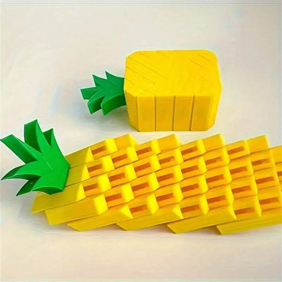 1 件像素菠萝减压玩具，多色塑料，适合办公室减压和节日礼物（圣诞节、新年、万圣节、圣帕特里克节），水果分解 - 彩色 - 查看 1